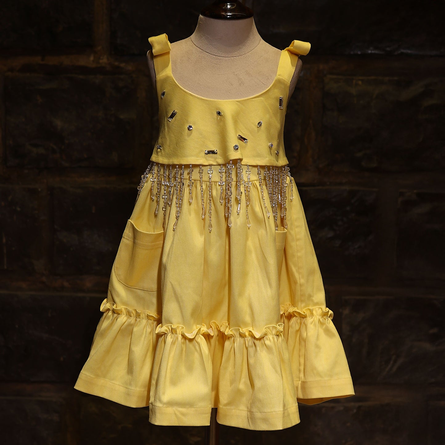 Twinkle Twirl Yellow  dress